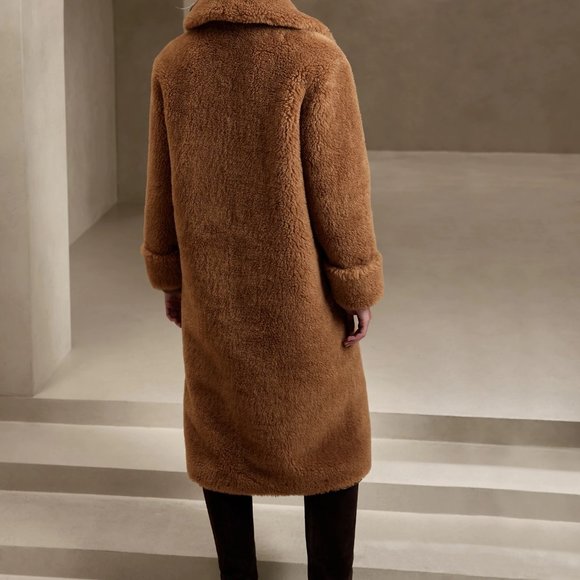 BANANA REPUBIC SHEARLING TEDDY COAT - Picture 8 of 9